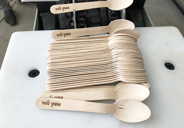 Wooden Cutlery Stamping/Branding Machine